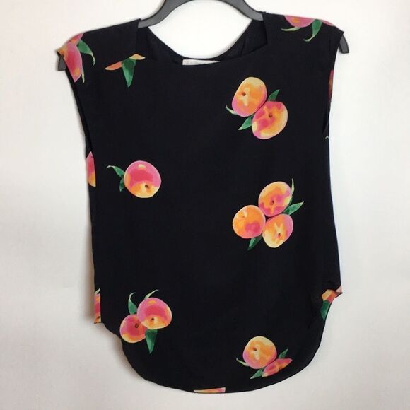 Alternative Apparel Peaches Silk Blend Black Top - Picture 3 of 11